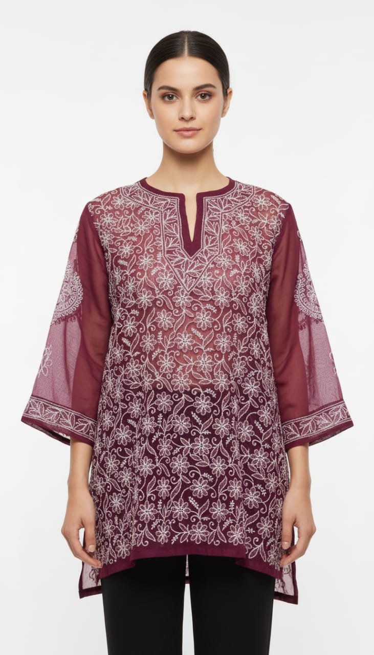 Chiffon Short Kurti