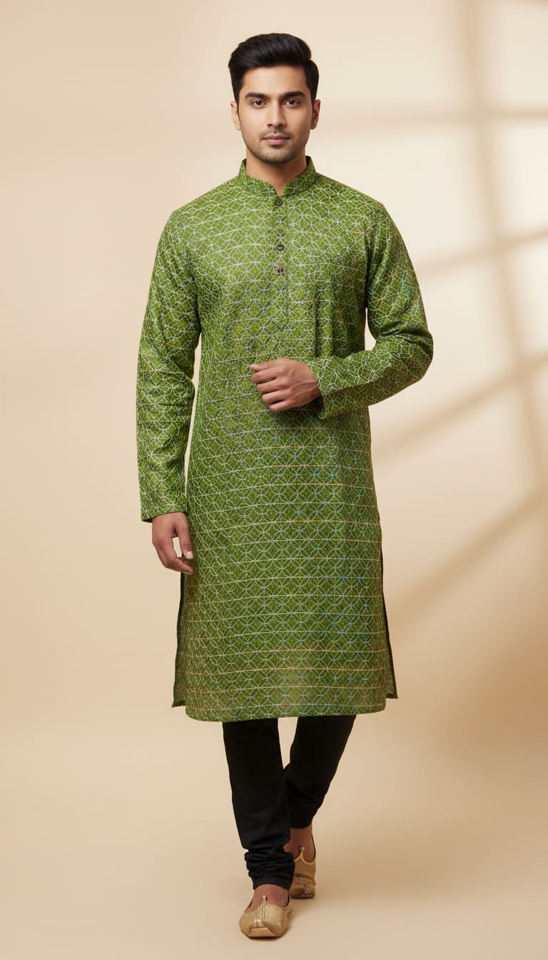Men’s Slub Cotton Kurta